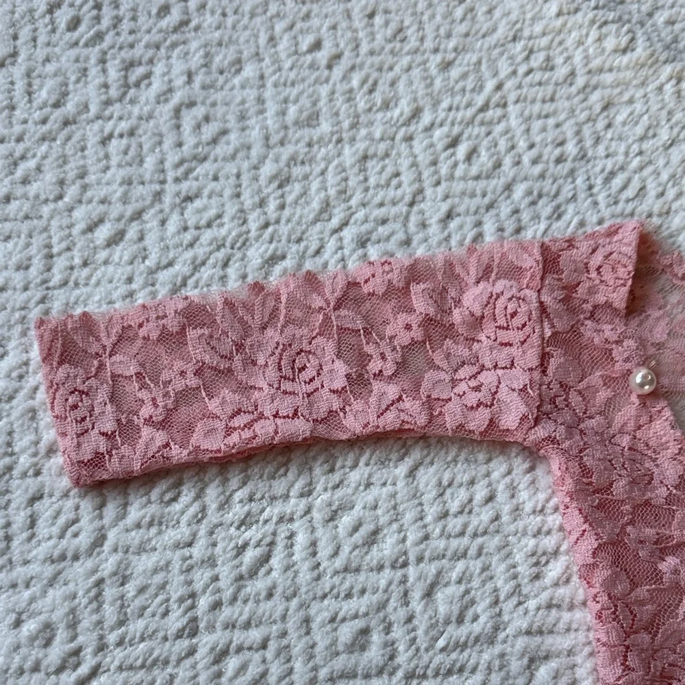 Baby Girl Lace Romper Bodysuit Photography Props Outfit Pink